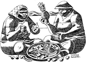 Native Women Sorting Fruit