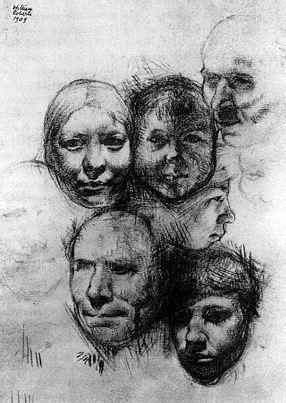 Studies of the artist's family