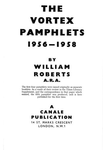 Vortex Pamphlets title page